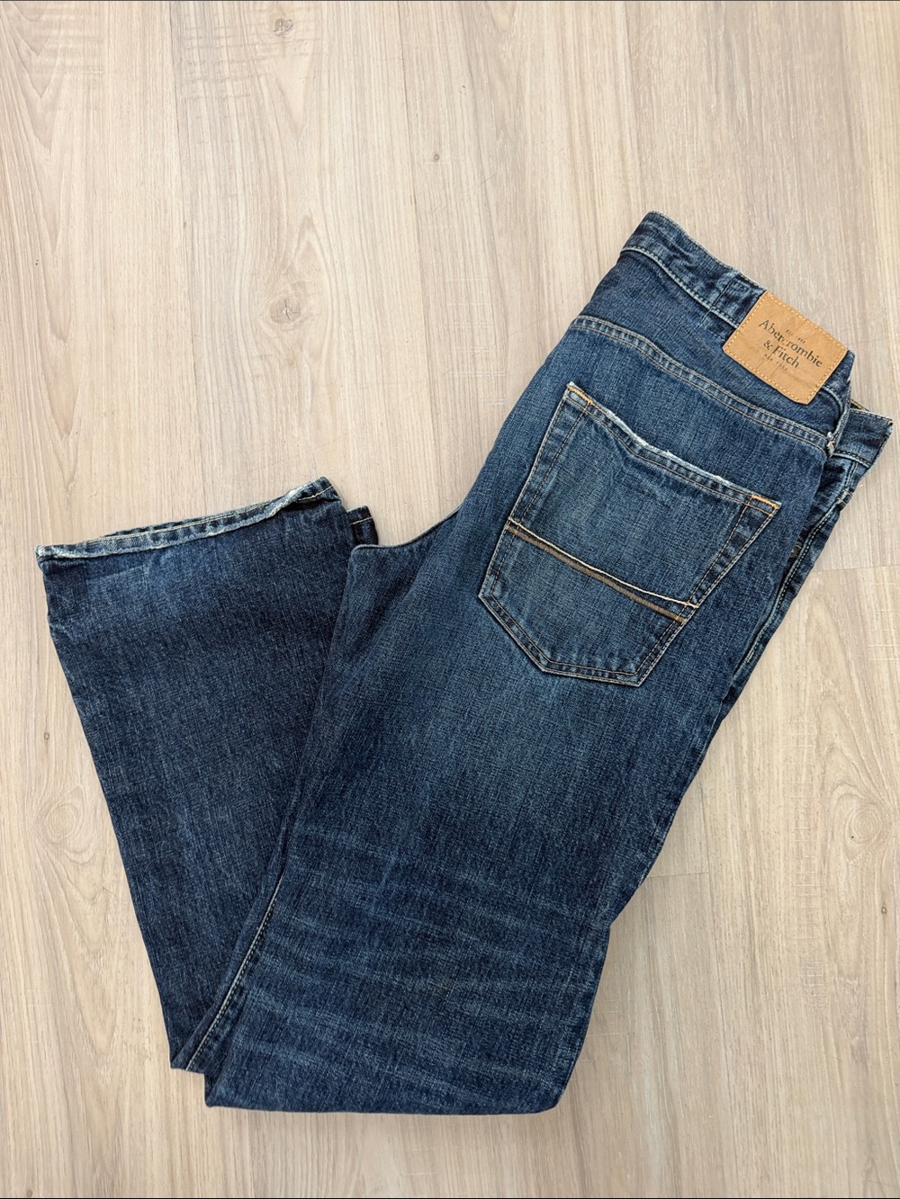 Abercrombie & Fitch Dark Wash Vintage Style Horton Classic Straight Denim Jeans - Picture 2 of 11